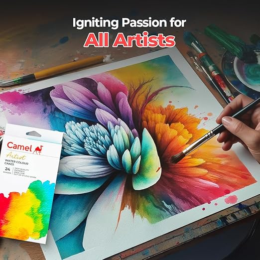 Camel Artist Water Colour Cakes 24 Assorted Shades
