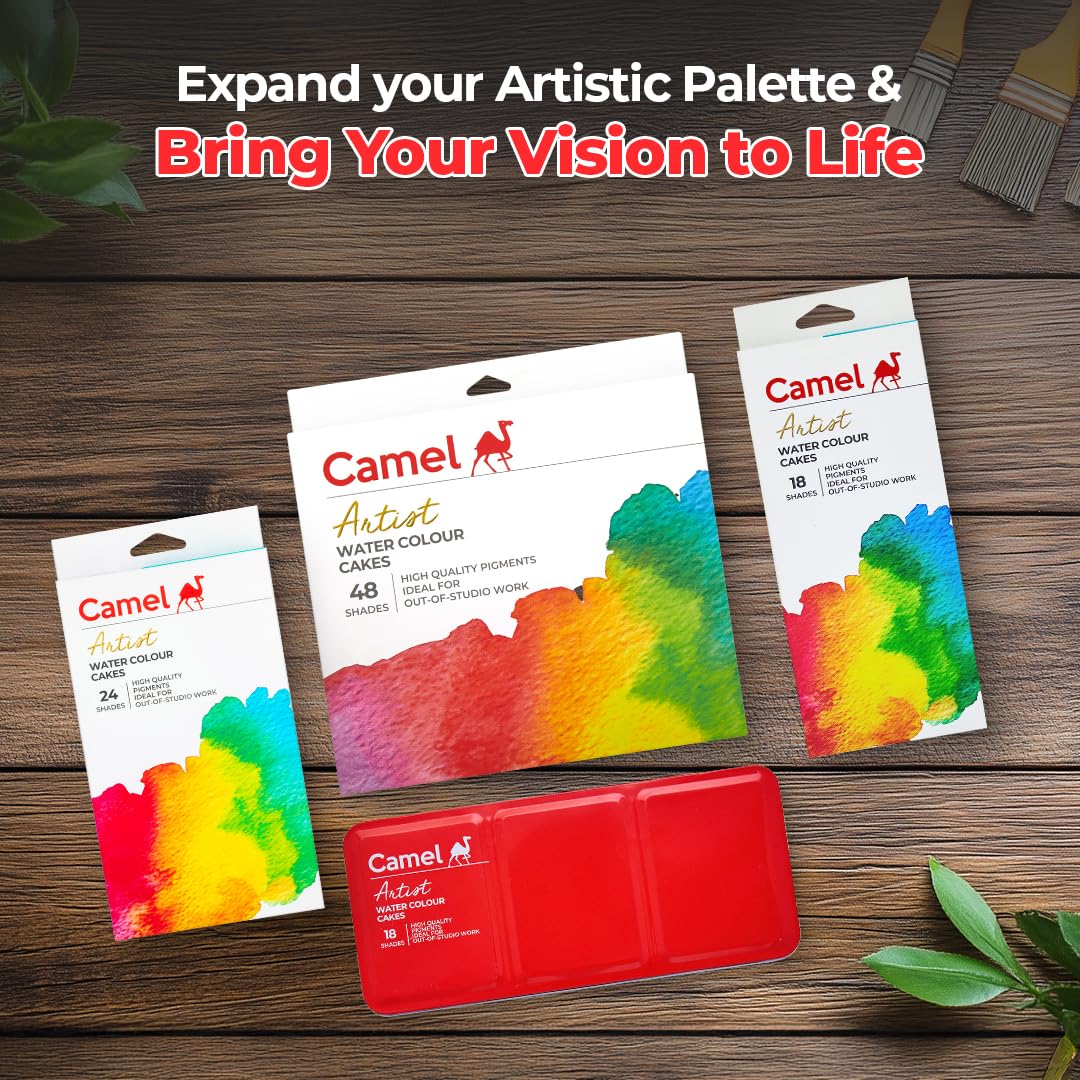 Camel Artist Water Colour Cakes 24 Assorted Shades