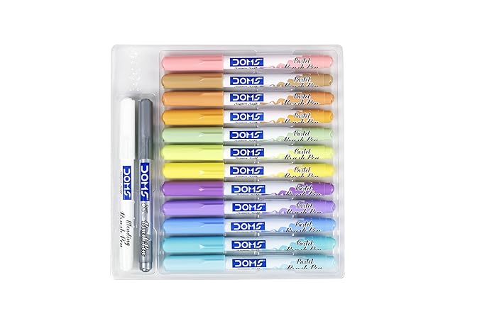 Doms Super Soft Tip Pastel Shades Brush Pen Set