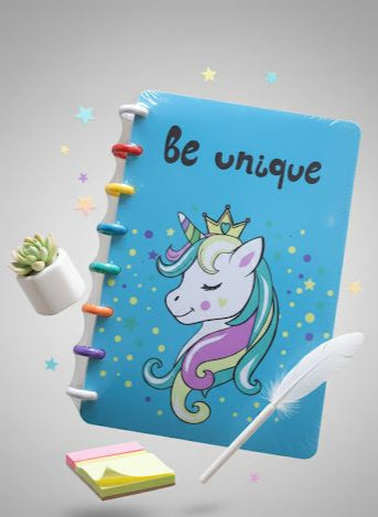 Unicorn “Be Unique” Spiral Style Diary