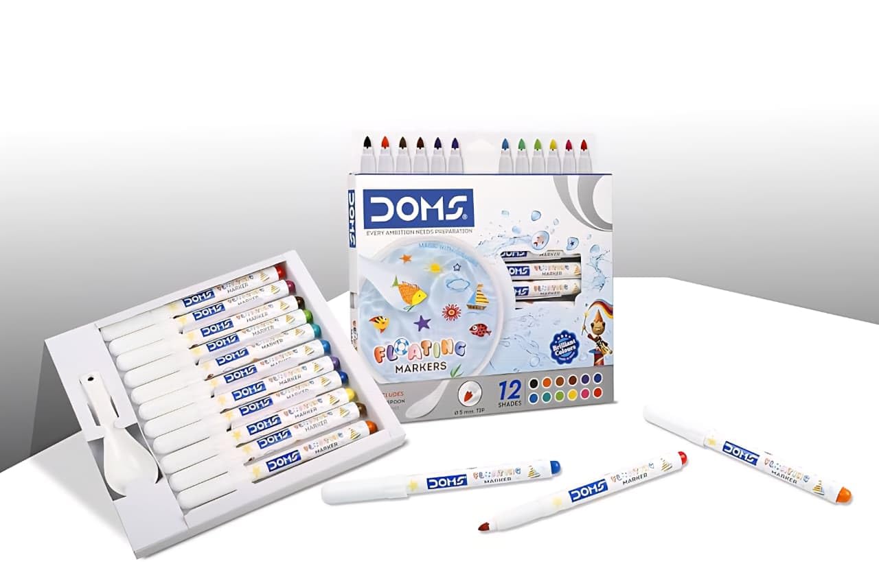 Doms Floating Markers 12 Assorted Shades