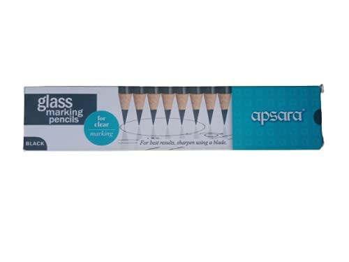 Apsara Glass marking Pencils black 10 pencils