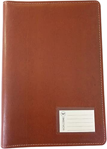 Worldone Executive Folder for Documents with 10 Leaves, 4 Rings Clip That Holds Leaves Securely, Leatherite Cover