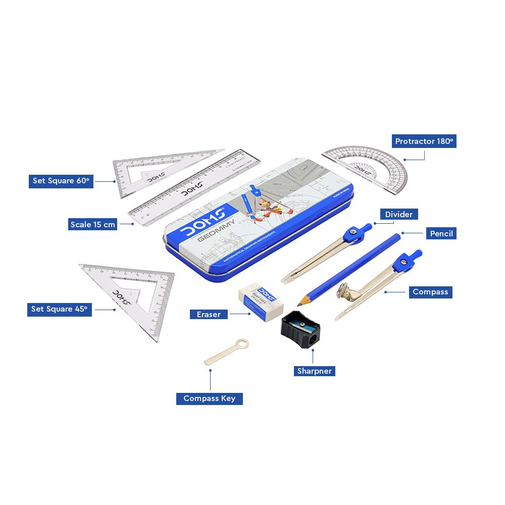 Doms Mathematical Drawing Instrument Geometry Box