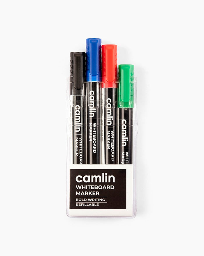 Camlin White Board Bold Marker Pen-( Black Pack of 4)