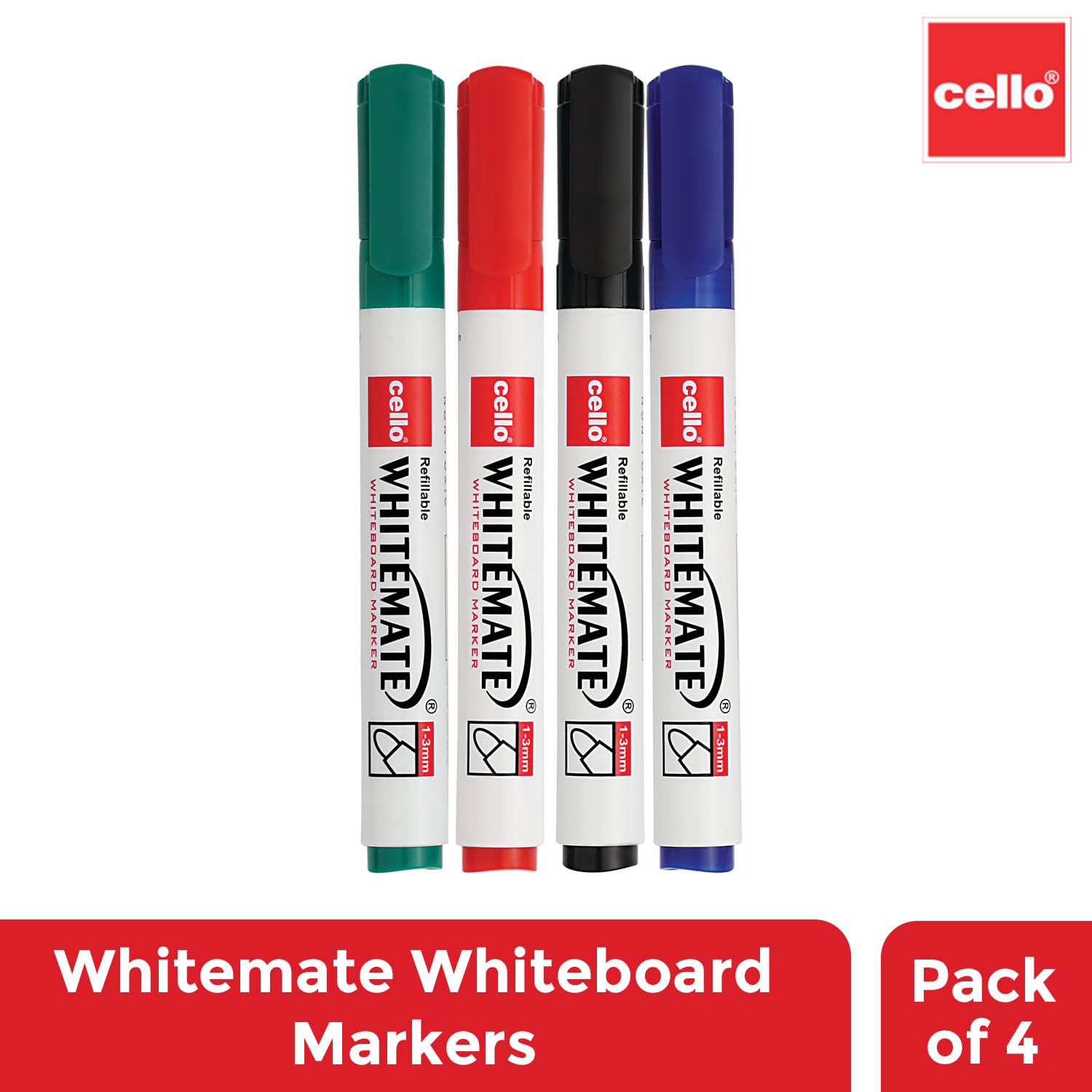 Cello Whiteboard Markers | Set Of 4 Markers