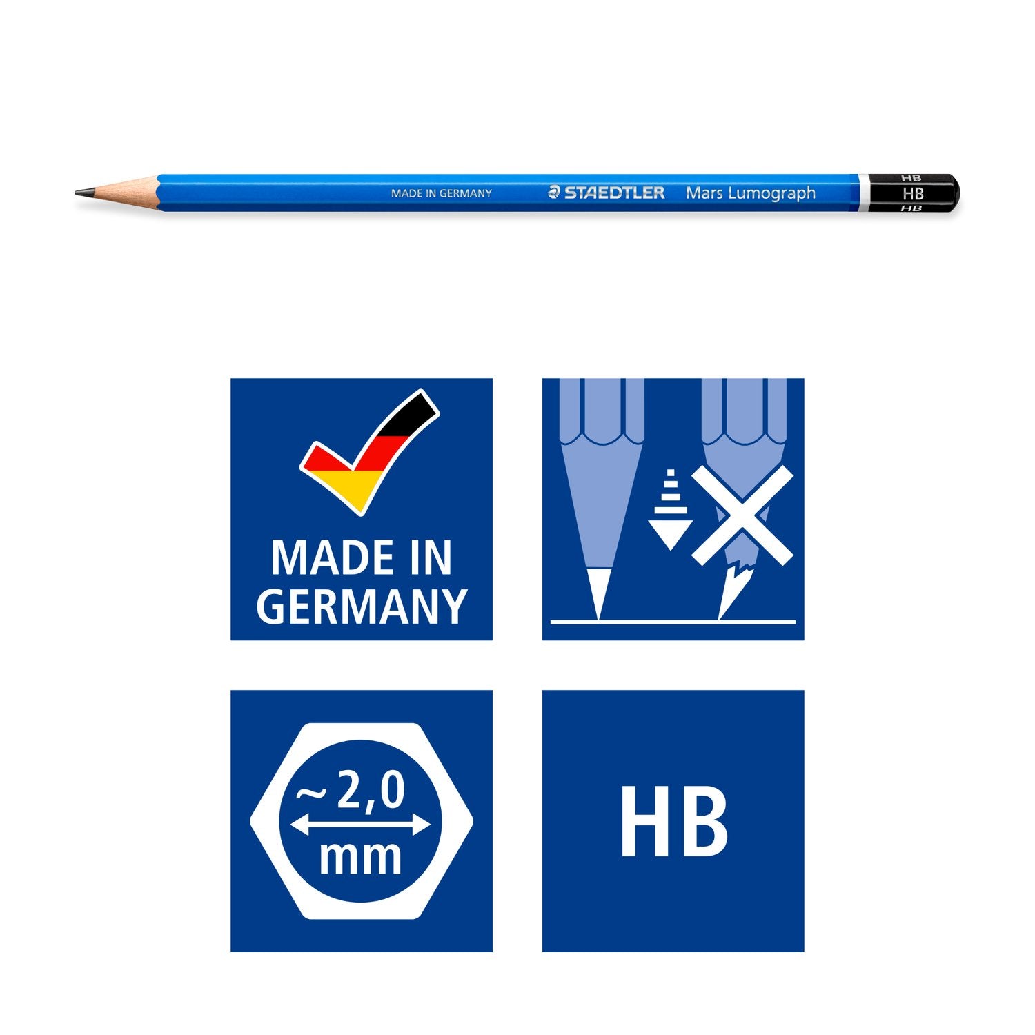 STAEDTLER Mars Lumograph Shading Pencils Pack of 12 Pcs