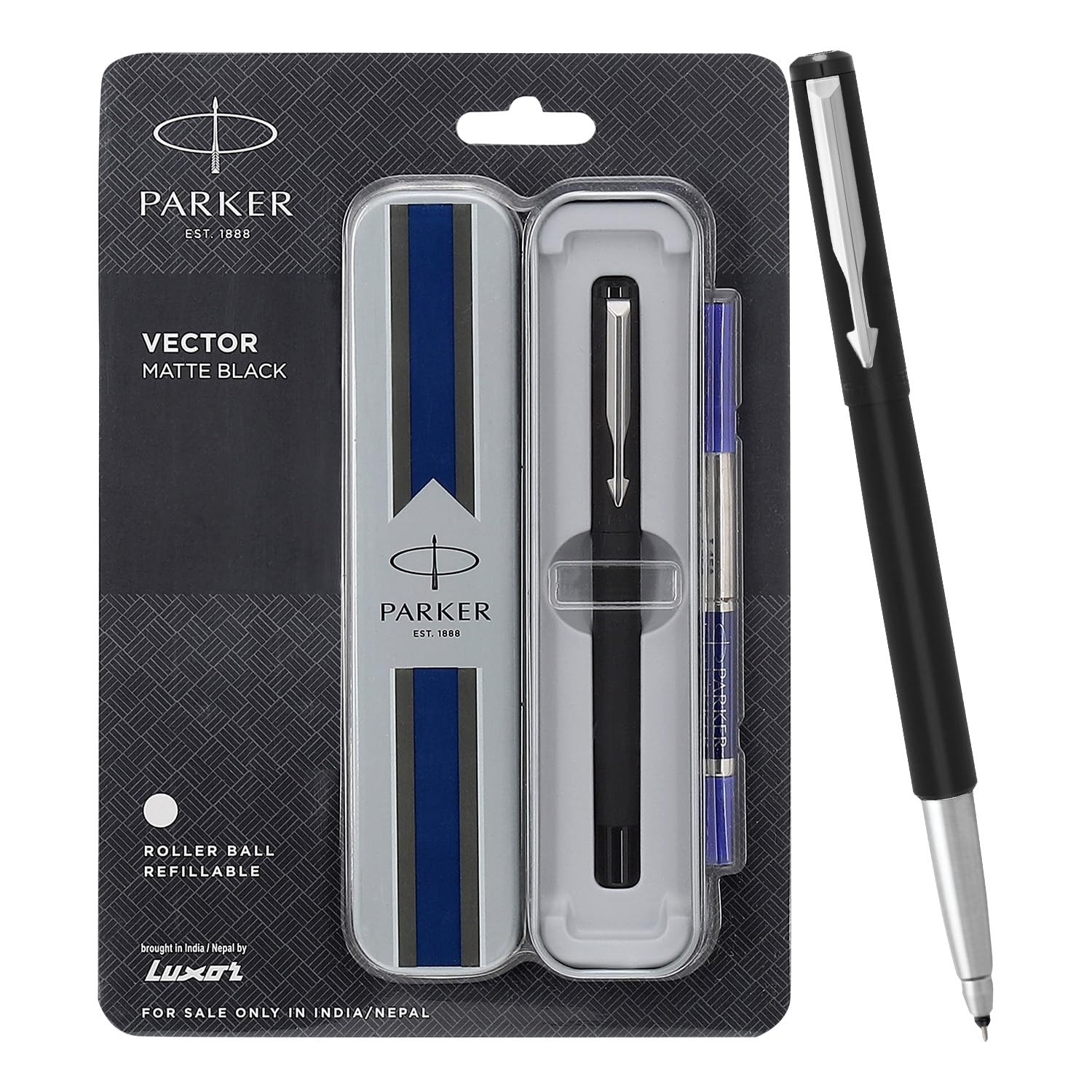 Parker Vector Matte Black Chrome Trim