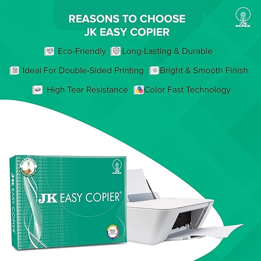 JK Easy Copier Paper | A4 Size | 70 GSM | 500 Sheets | White Paper