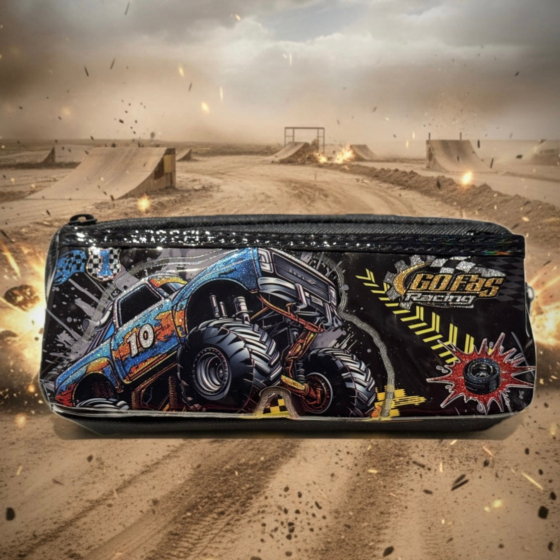 Monster Truck Drive Pencil Pouch