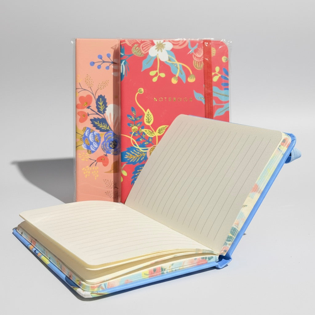 Scarlet Floral Pocket Notebook