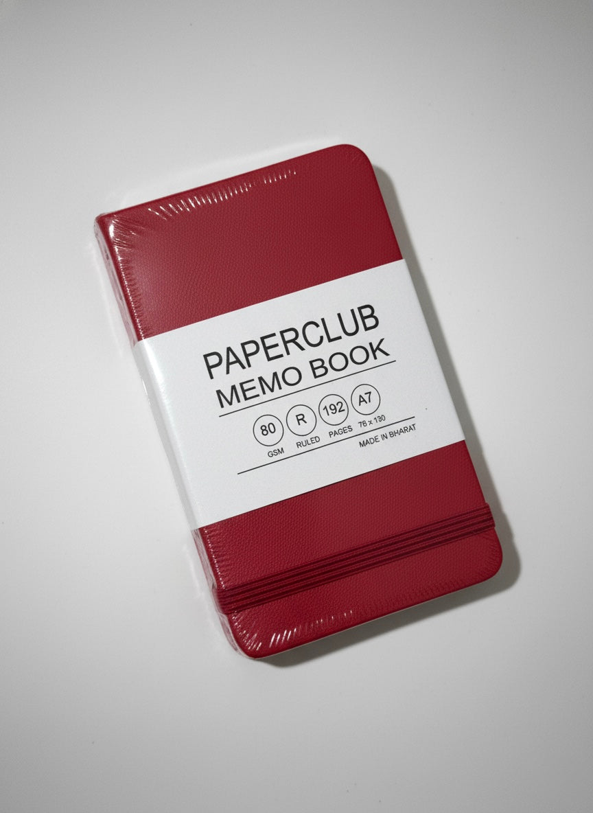 PAPERCLUB Pocket-Sized Memo Book / Diary - A7, Ruled, Purple