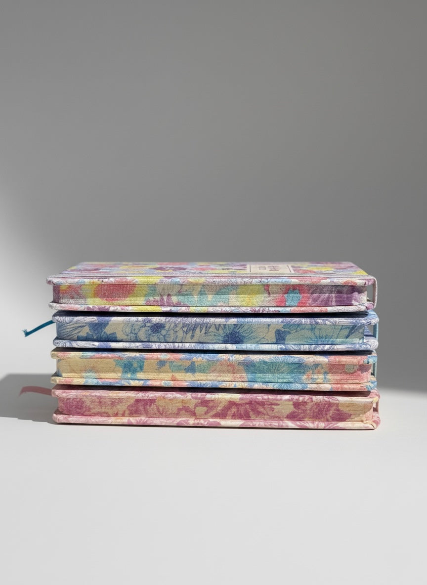 Serene Blue Floral Pocket Notebook