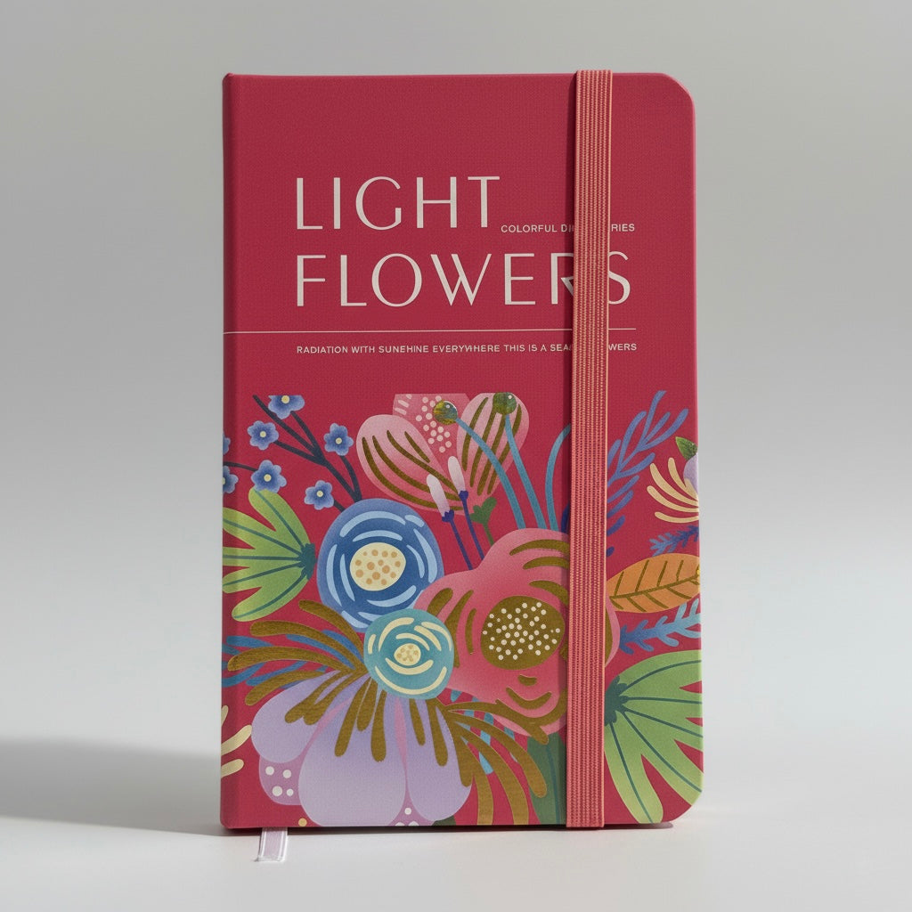 Light Flowers Navy Pocket Diary