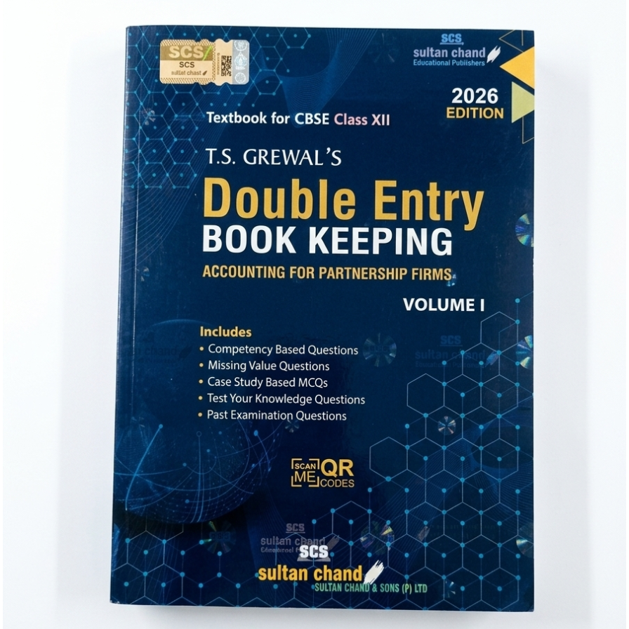T.S. Grewal’s Double Entry Book Keeping: Accounting for Partnership Firms (Volume I) – CBSE Class 12th (2026 Edition)