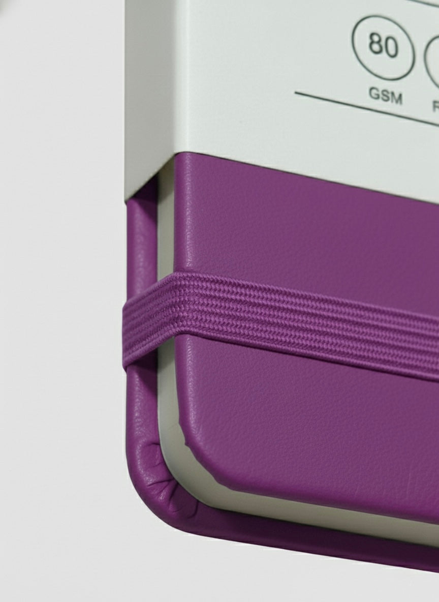 PAPERCLUB Pocket-Sized Memo Book / Diary - A7, Ruled, Purple