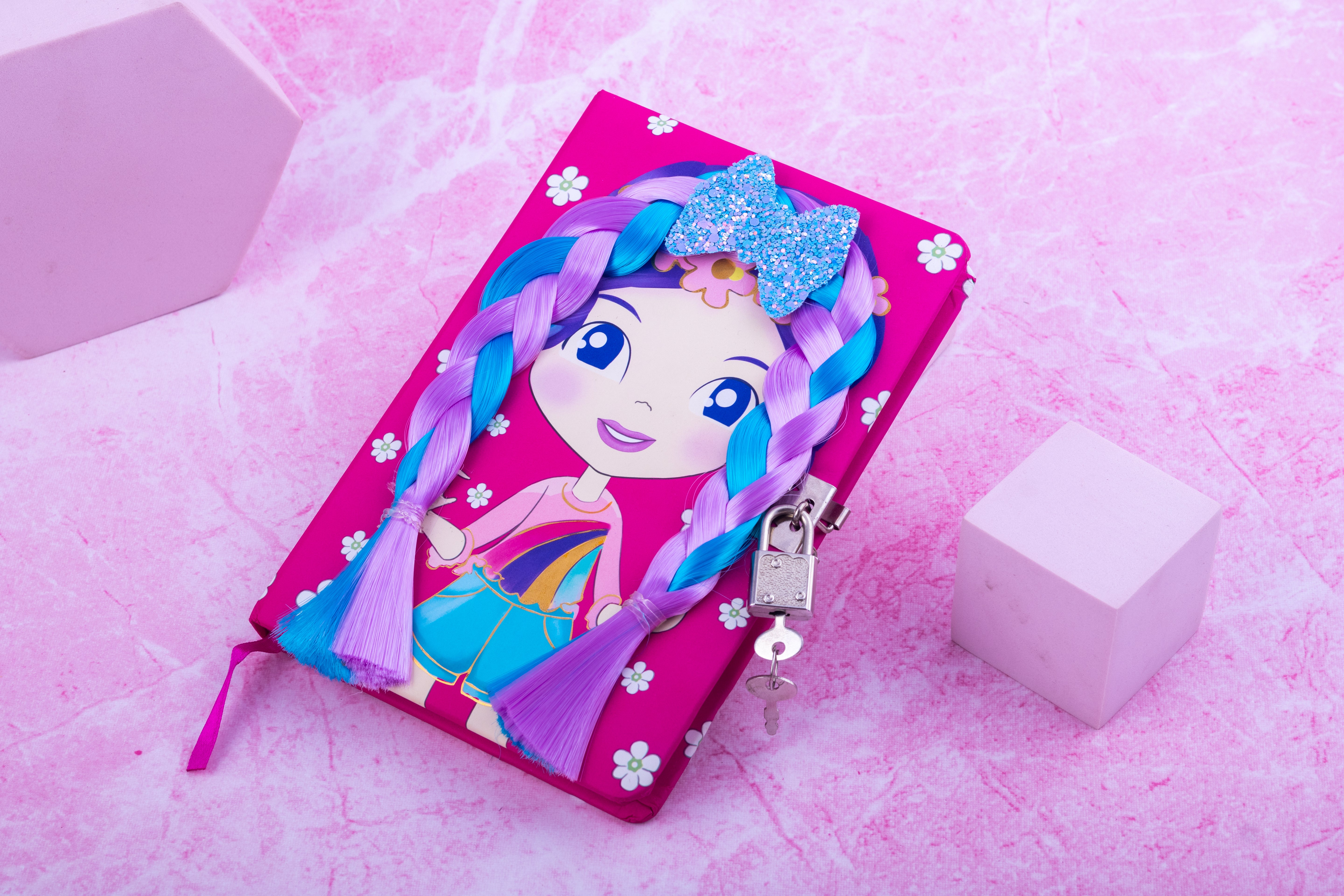 Princess Braided Hair Lock Diary