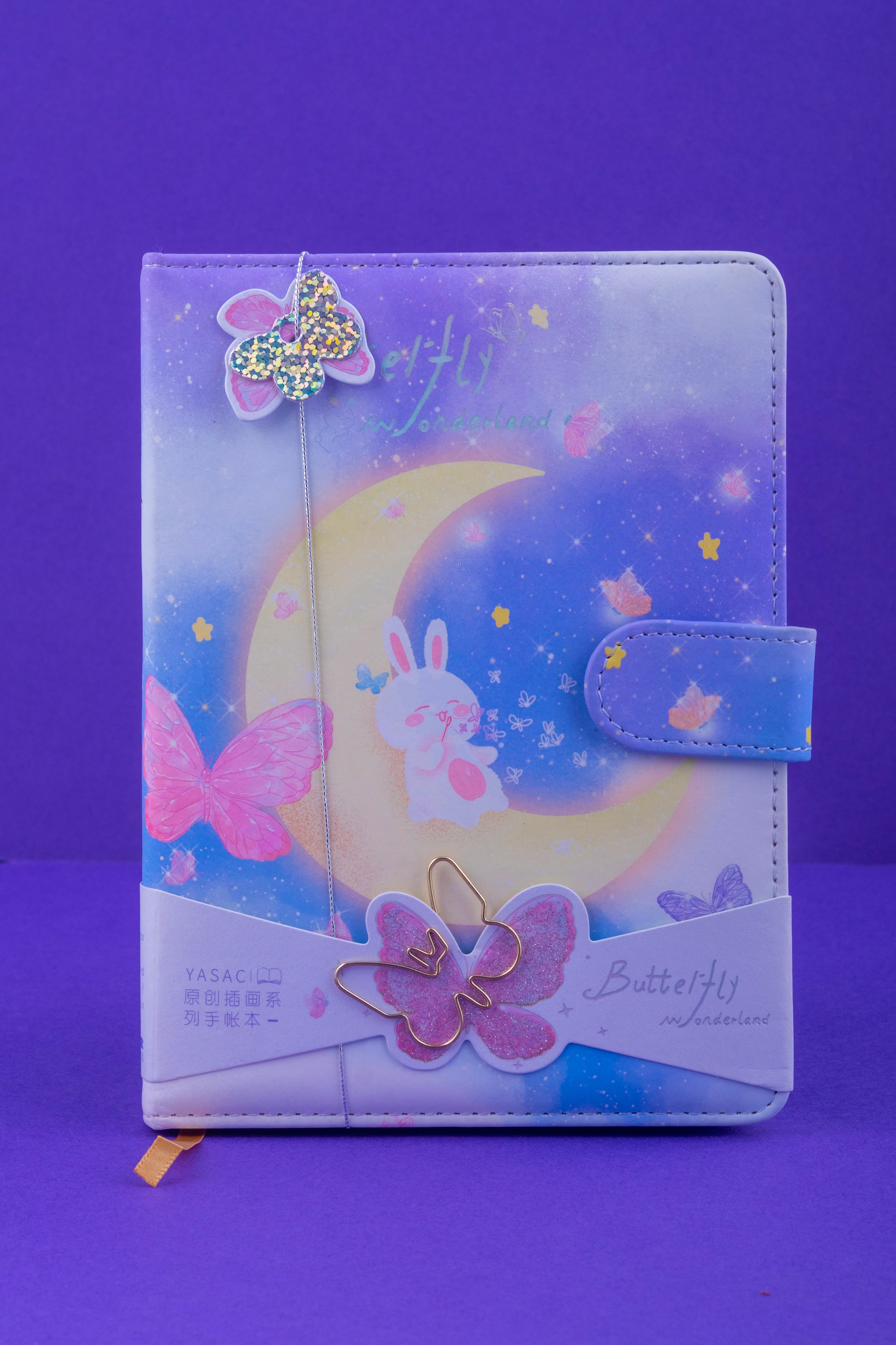 Starlight Bunny & Butterfly Magnet Lock Diary