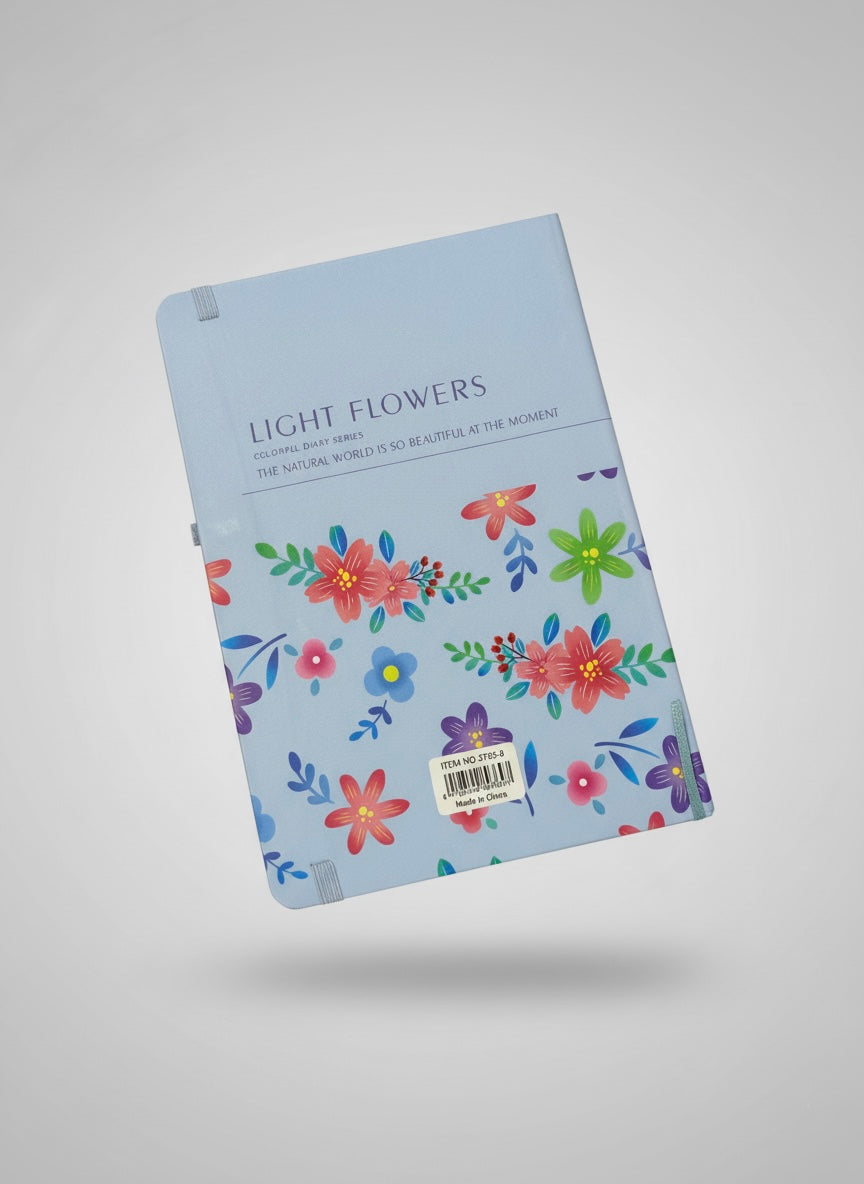 Light Flowers Side Lock Style Diary