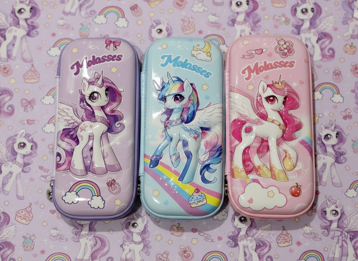 Molasses Unicorn Princess Pencil Pouch Case