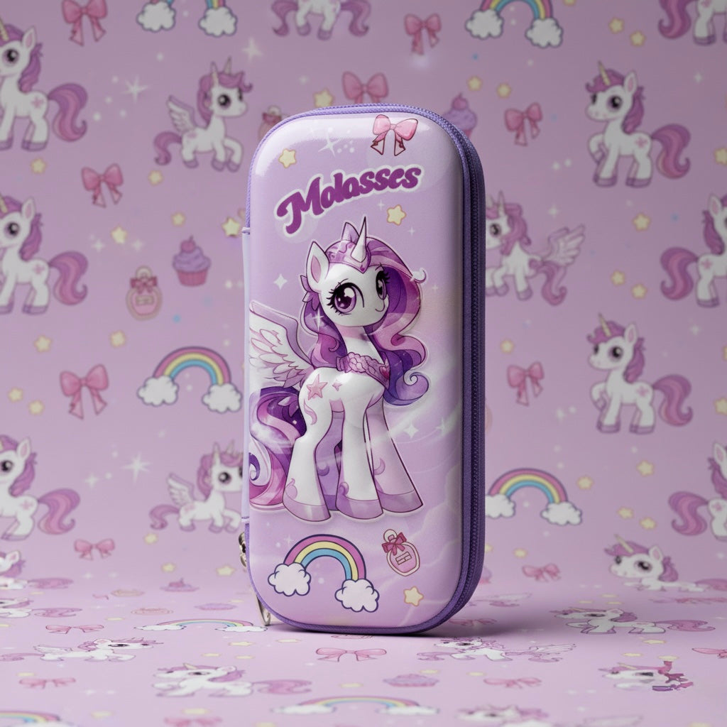 Molasses Unicorn Princess Pencil Pouch Case