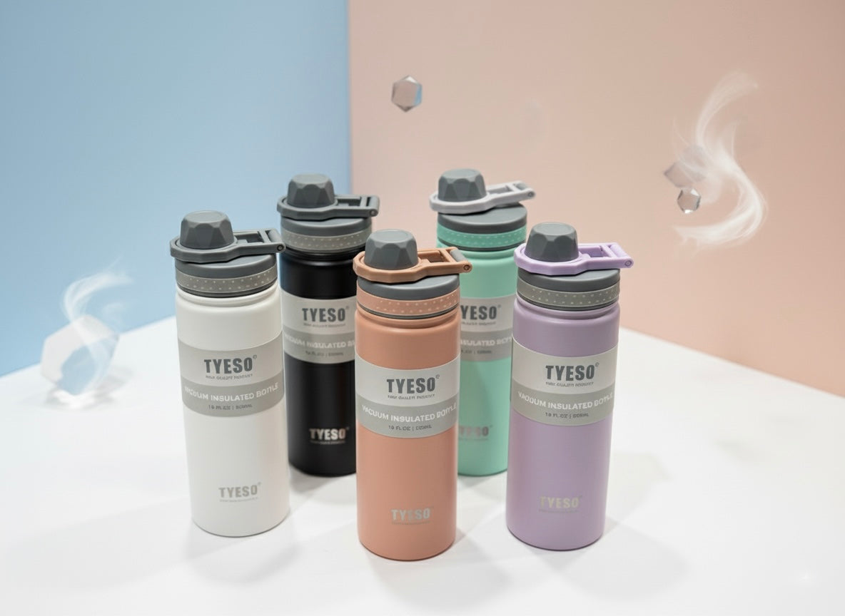 TYESO Modern Insulated Bottle with Spout Lid