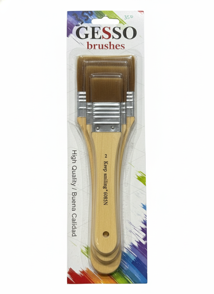 3 Pcs Gesso Paint Brushes
