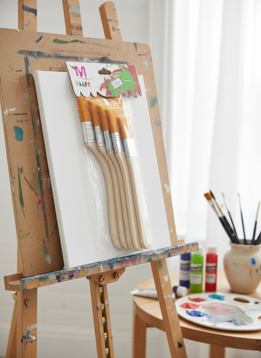 5 Pcs Gesso Paint Brushes