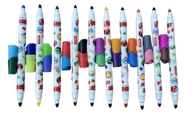 Unomax Twinstar Dual Colour Pens 10 Pens, 20 Colour Shades