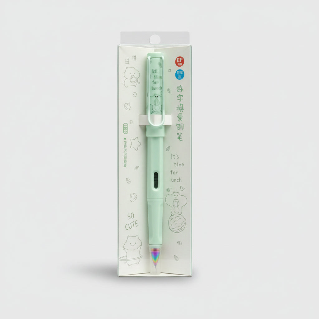 Cute Pastel Green Erasable Ink Practice Fountain Pen