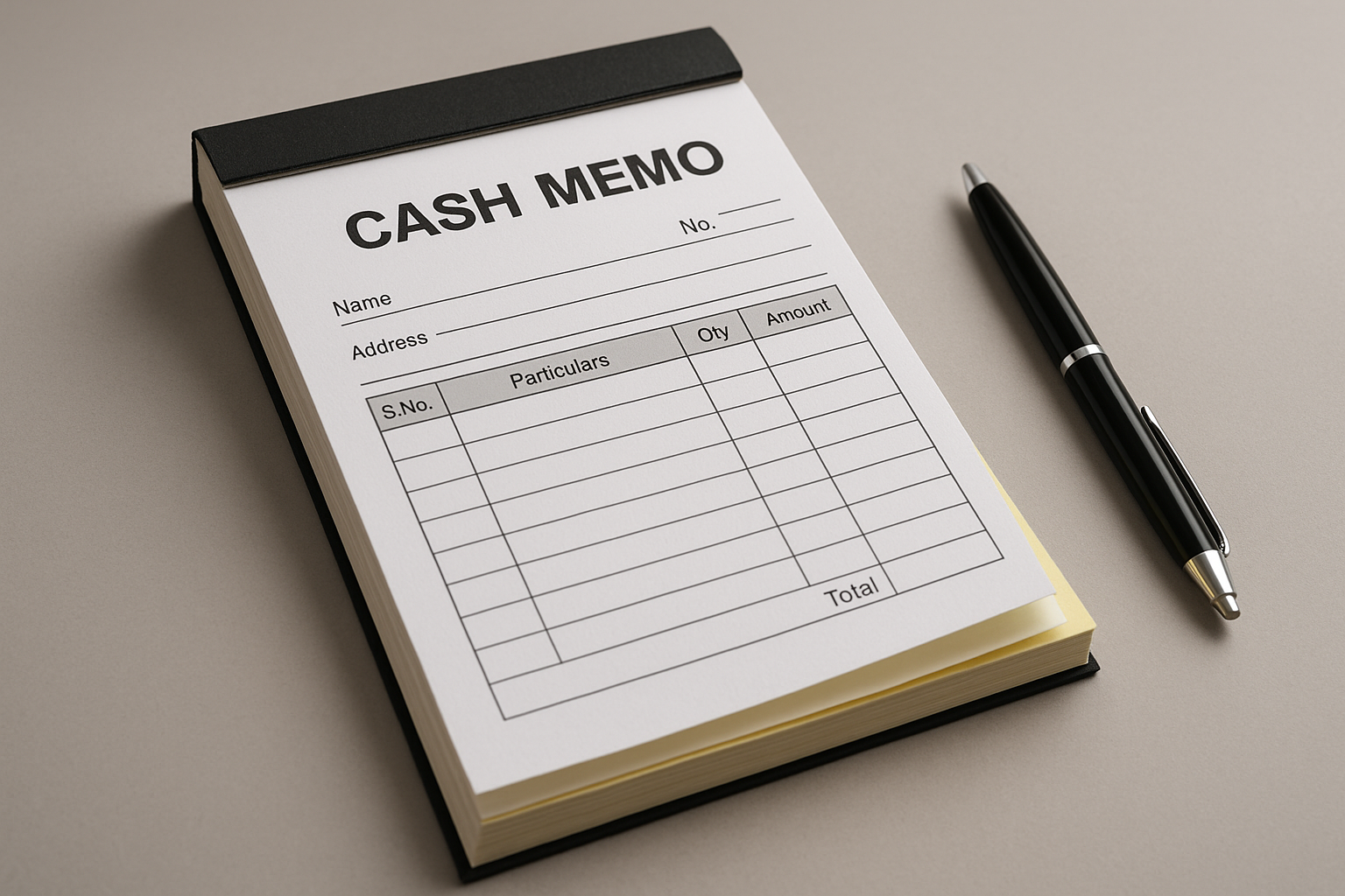 Cash Memo Book