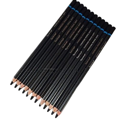 Professional Charcoal Pencils Drawing Set - 12