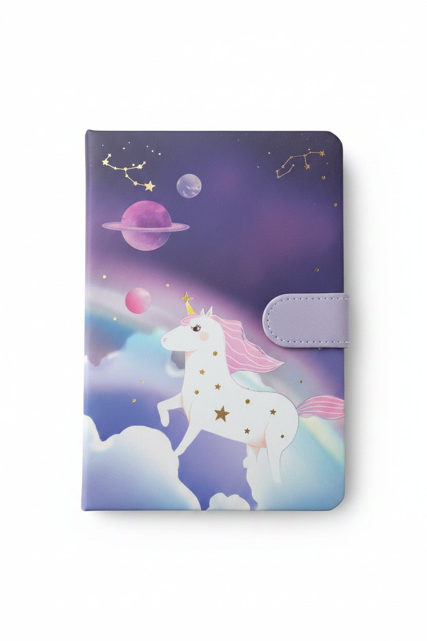Unicorn Fancy Side Lock Style Diary