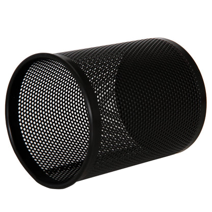 Black Round Mesh Pen Stand, Pencil Holder, Pen Organizer for Desk,