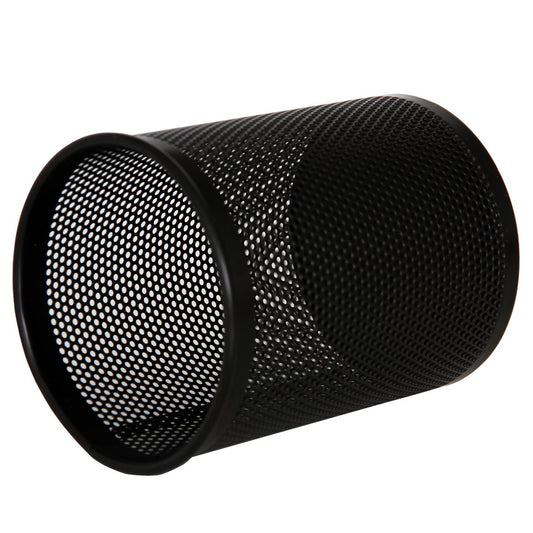Black Round Mesh Pen Stand, Pencil Holder, Pen Organizer for Desk