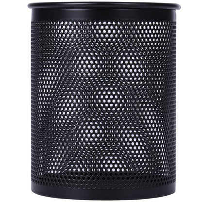 Black Round Mesh Pen Stand, Pencil Holder, Pen Organizer for Desk,