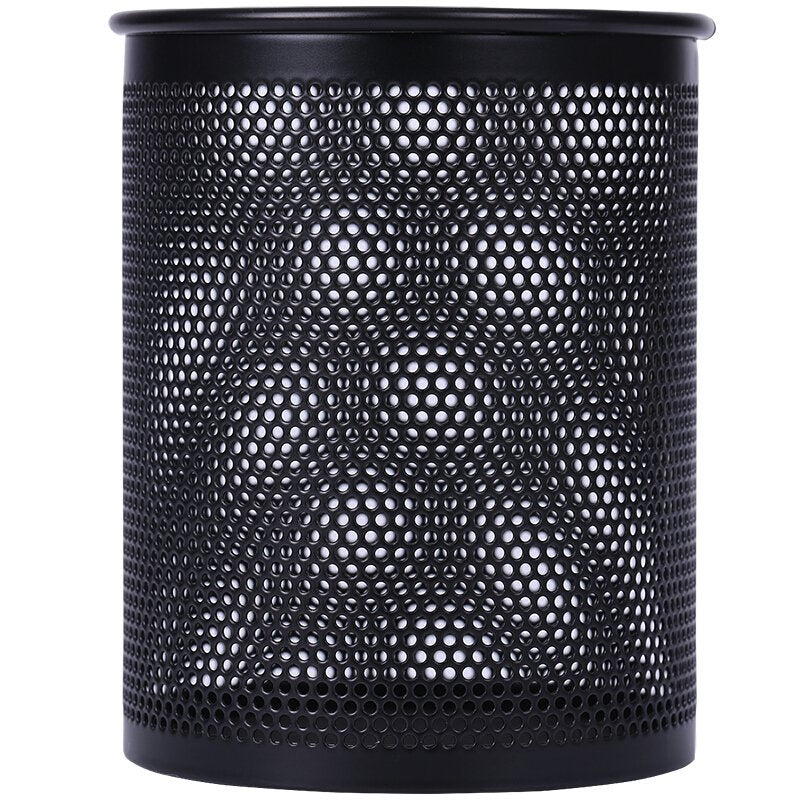 Black Round Mesh Pen Stand, Pencil Holder, Pen Organizer for Desk,