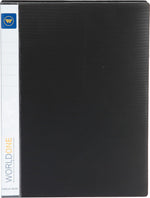 ‎Worldone A4 Size | Presentation Display Book File for Documents | 1.5mm Thick PP Board | Ultra Clear 100 Pockets with Case | Project Folder for School and Offices  (Set of 1)