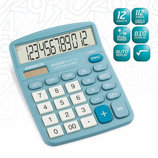 Hauser HC XO-837 Desktop Electronic Calculator