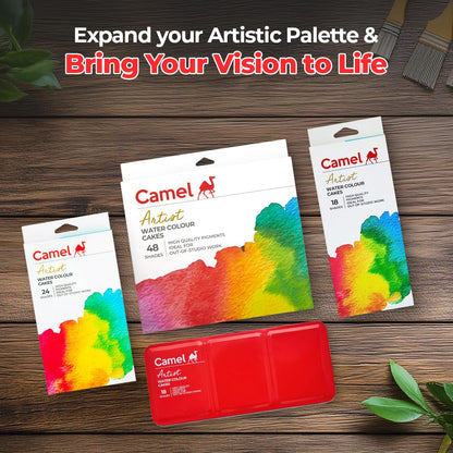 Camel Artist Water Colour Cakes 24 Assorted Shades
