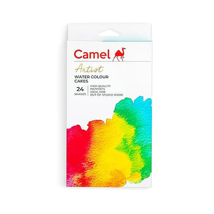 Camel Artist Water Colour Cakes 24 Assorted Shades