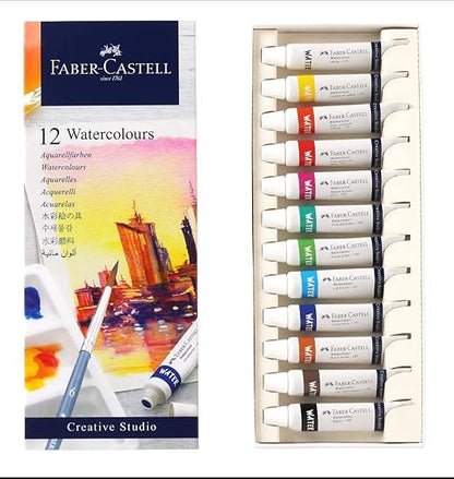 Faber-Castell Creative Studio Watercolour Paint Set – 12 x 5ml Tubes |