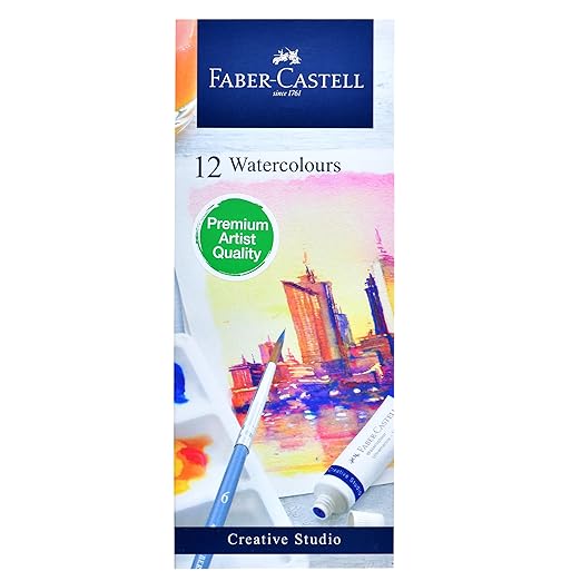 Faber-Castell Creative Studio Watercolour Paint Set – 12 x 5ml Tubes |