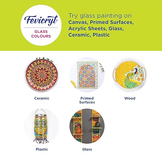 Pidilite Fevicryl Water Based Glass Colours 10