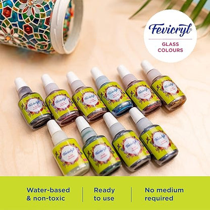 Pidilite Fevicryl Water Based Glass Colours 10