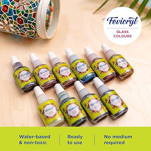 Pidilite Fevicryl Water Based Glass Colours 10