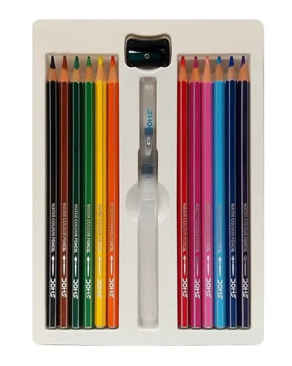 DOMS Super Soft Hexagonal Pre-Sharpened Water Soluble Colour Pencils