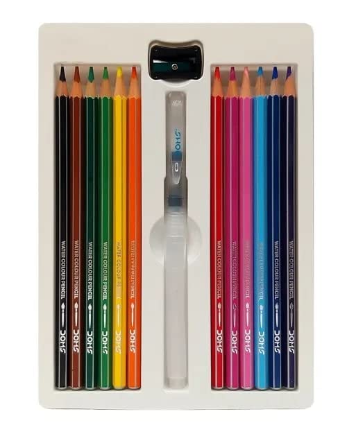DOMS Super Soft Hexagonal Pre-Sharpened Water Soluble Colour Pencils