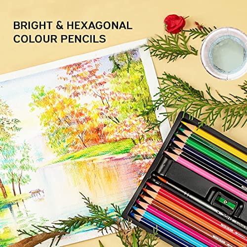 DOMS Super Soft Hexagonal Pre-Sharpened Water Soluble Colour Pencils