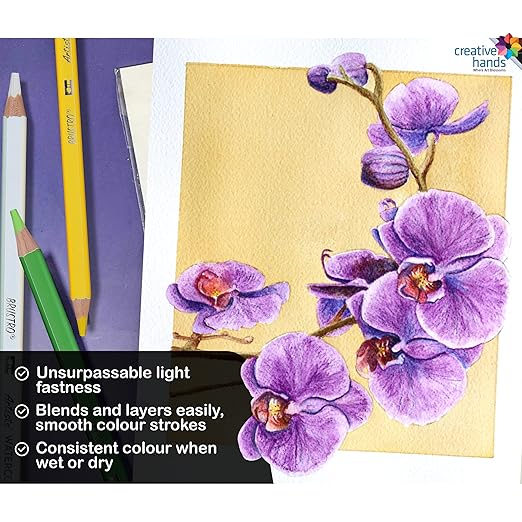 BRUSTRO Artists Watercolour Pencil |Set of 24 (in Elegant tin Box)